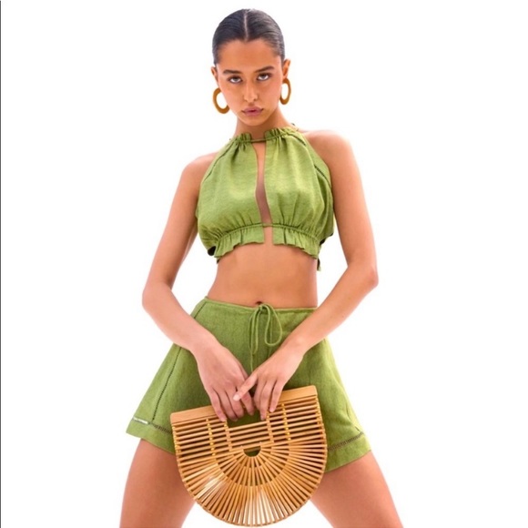 cult gaia Handbags - Cult Gaia Bamboo Ark Clutch Bag